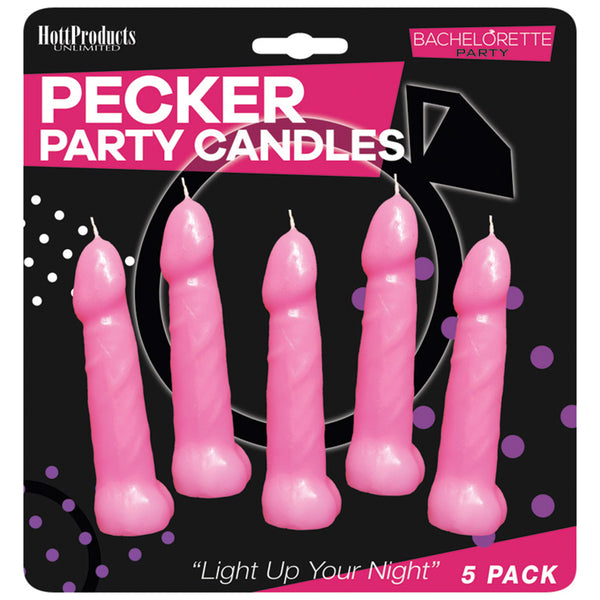 5" Bachelorette Party Pink Pecker Candles - NEW!