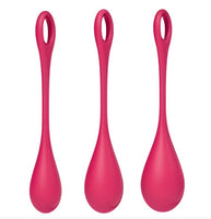 Satisfyer Yoni Power Balls 1 - Red 3 Pc Set - JUST IN !