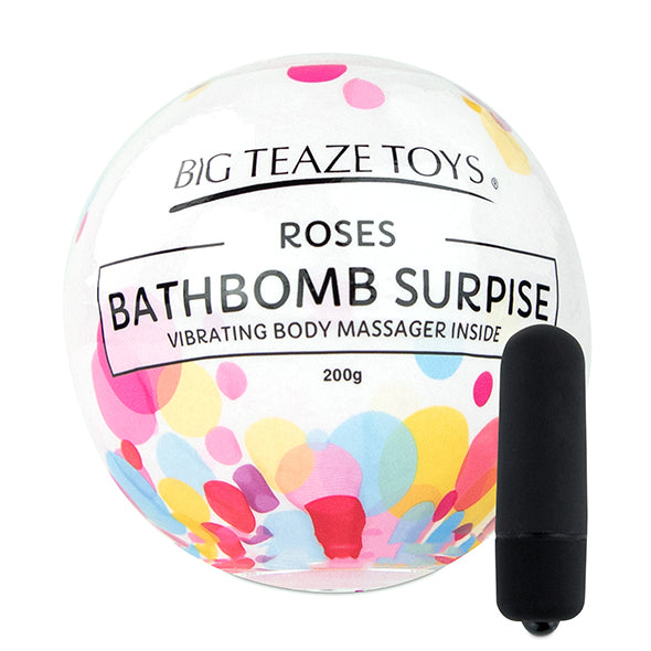 Bath Bomb Surprise with Vibrating Body Massager Rose - NEW!