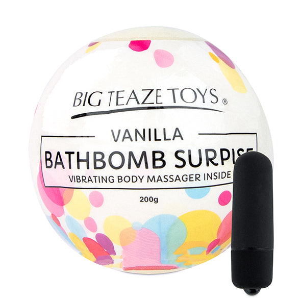 Bath Bomb Surprise with Vibrating Body Massager Vanilla - NEW!