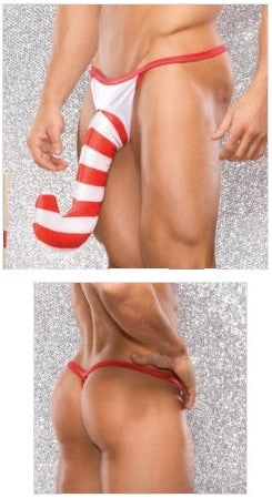 Oversized Candy Cane G-String