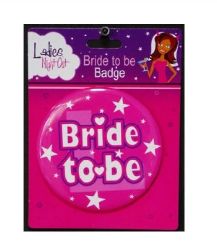 "BRIDE TO BE" BADGE