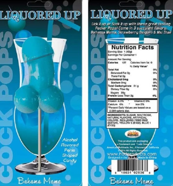Liquored Up Cock Pops-Bahama Mama - NEW!