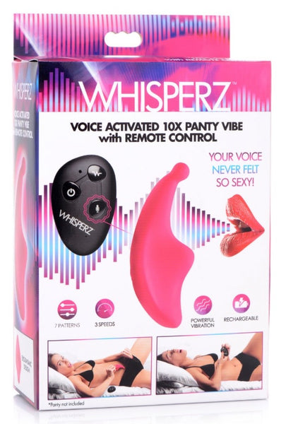 Voice Activated 10X Silicone Panty Vibrator with Remote Control -  NEW!