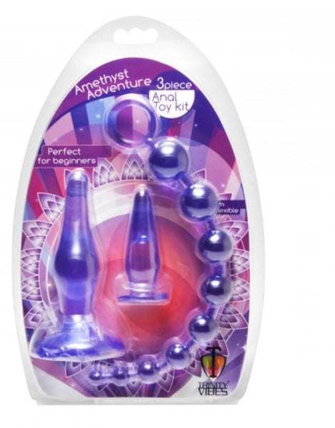 Amethyst Adventure Anal Toy Kit - 3 Piece Set - JUST IN!