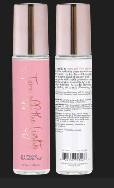 CG Perfume  Sex Attractant Pheromones  "Turn Off The Lights " SPRAY MIST - SPECIAL PRICE