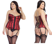 Bridal - Satin Corset with Lace overlay