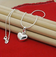 LADYLUXE - 925 Pendant Necklace Sterling Silver Solid Small Heart Pendant