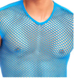 3 Piece  Mesh Brief Set with Tank Top & Booty Shorts - LARGE - XL