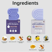 Purple Toning Biotin Shampoo and Conditioner Bar Soap - 2 Piece Pack