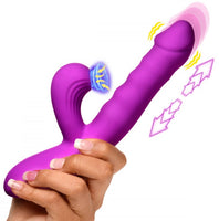 Thrust Wave Thrusting and Sucking Silicone Rabbit Vibrator - New Product!