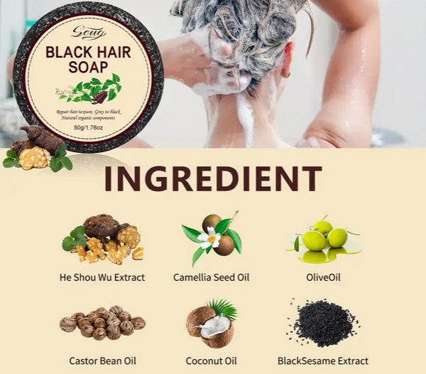 Black Hair Soap Bar