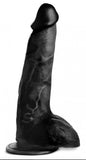 BEEFY BRAD  9 inch Dildo with Balls - Black - New Product!