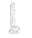 Jelly Dildo with Balls - 17 cm - CUMMING SOON!