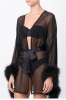 LADYLUXE Lara Glam BLACK Feather Robe Gift Set  - ORDER NOW!