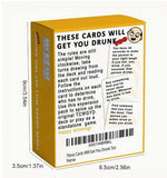"These Cards Will Get You Drunk Too" Party Drinking Card Game