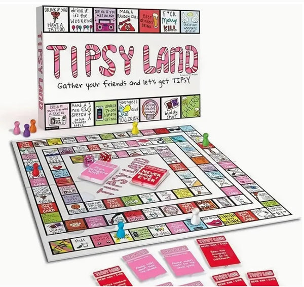 Tipsy Land Adult Party Board Game Set