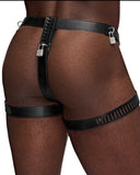 Male Power Leather Scorpio Thong