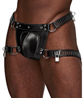 Male Power Leather Scorpio Thong