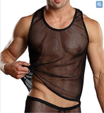Male Power Stretch Net Tank Top