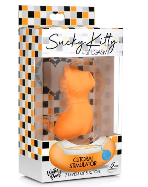 SHEGASM KITTY - Sucky Silicone Clitoral Stimulator Orange